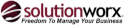 Logo of SolutionWorx, a WingSwept company
